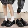 Fashionable New Comfortable And Durable Women'S Single Shoes Elegant Spring And Autumn Bow Tie Thick Soled Casual Shoes