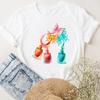 Women Tshirts Short Sleeve Nail Art Fingernail Ladies Fashion Casual Summer Clothes Female Tee Graphic T-shirt Clothing
