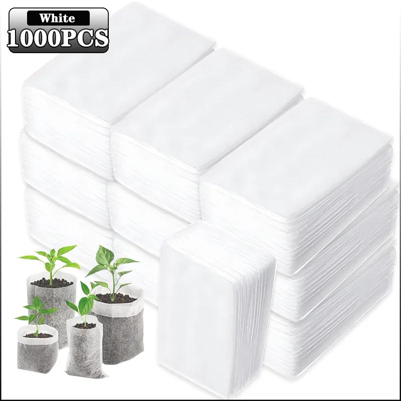 100-1000 шт. Тканевые мешки для рассады растений для овощей, цветов, трав и роста растений, Экологически чистые питомниковые горшки, Садовые мешки
