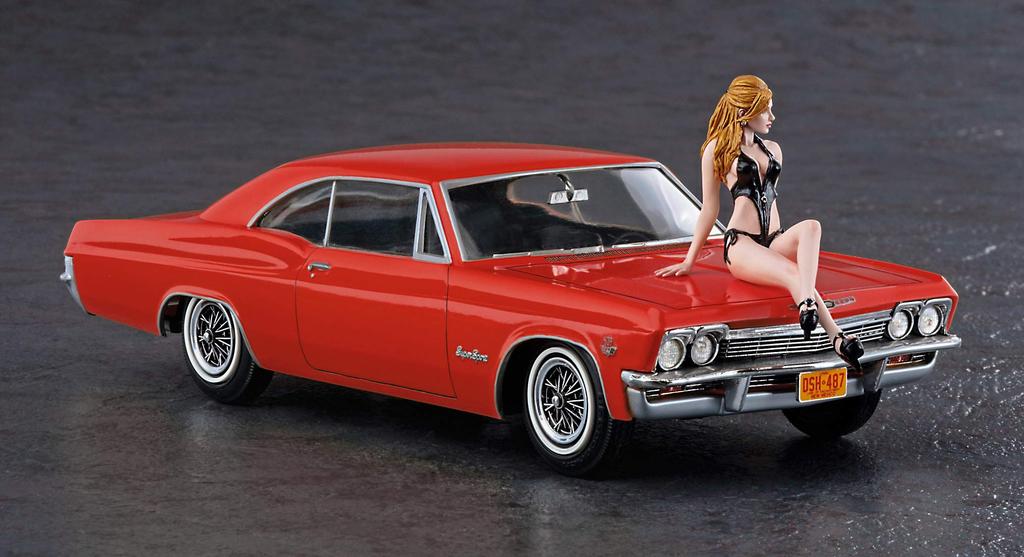 Hasegawa 1966 American Coupe Type I Girls Figure Plastic Model SP402 1/24 w/Blonde
