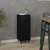 812349 vidaXL Buffet Black 34.5x34x90 Cm Engineered Wood