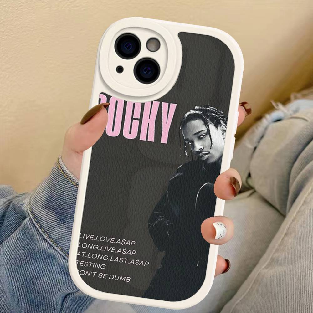 Hip Hop Rapper Asap-Rocky Phone Case For IPhone 16 15 14 13 12 11 Pro Max Plus Leather Soft Cover