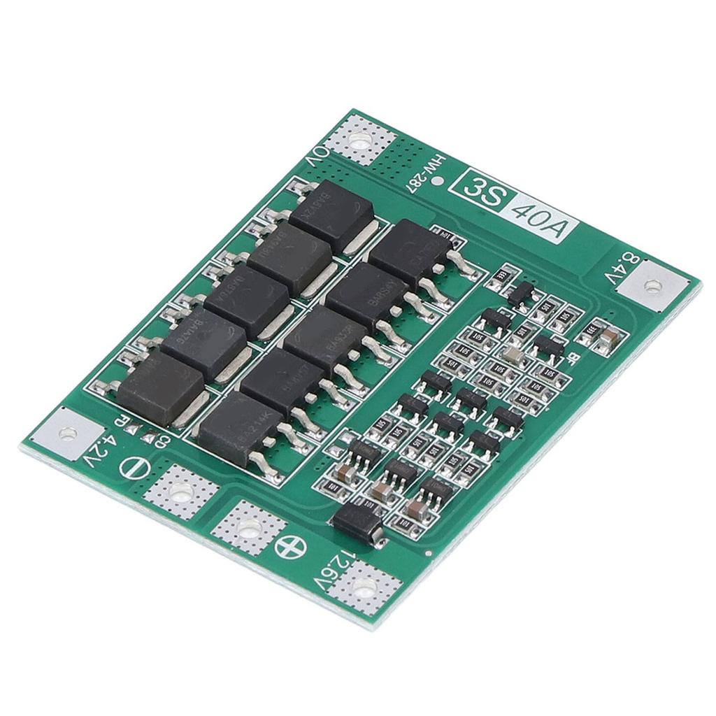 Плата защиты аккумулятора 3S 40A 18650 Литиевый элемент Модуль балансирующей зарядки 12,6 В?13.6V