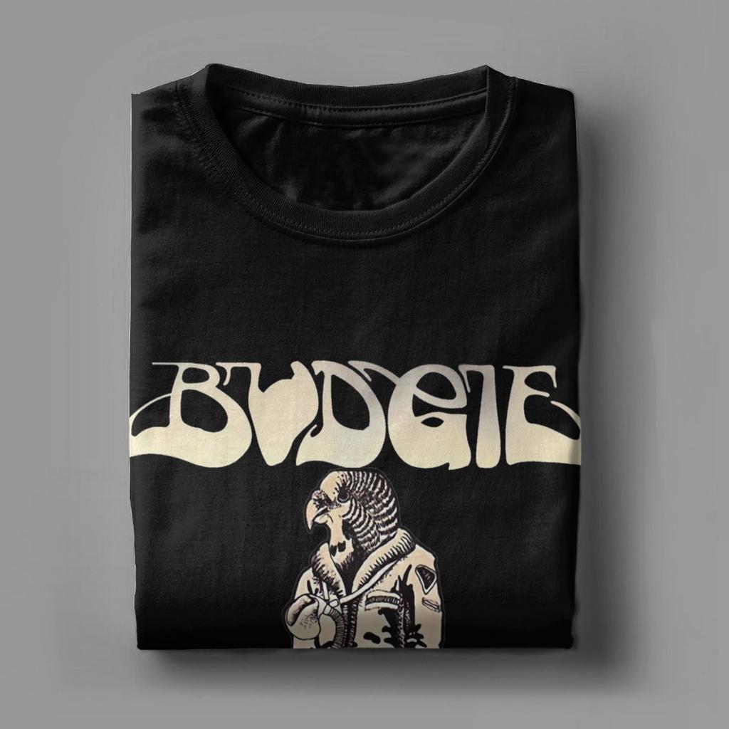 Футболки Budgie Band Riding My Nightmare для мужчин, потрясающие хлопковые футболки с круглым вырезом и короткими рукавами, одежда для взрослых
