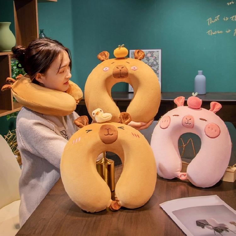 Children Neck Pillow Cartoon Animal Memory Foam Travel Pillow KIds Neck Support for Travel Pillow