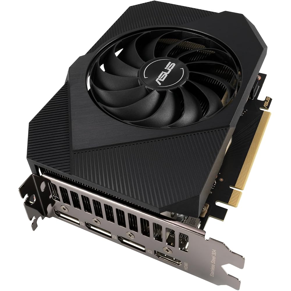 ASUS Phoenix NVIDIA GeForce RTX 3060 V2 Gaming Graphics Card - PCIe 4.0 12GB GDDR6 Memory, HDMI 2.1, DisplayPort 1.4a, Axial-tech Fan Design, Protecti