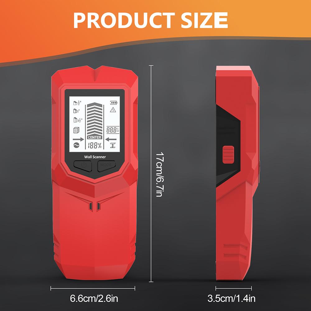 Многофункциональный настенный детектор HW-910, Детектор проводов переменного тока, Кабельный детектор, Трекер глубины, Настенный металлоискатель, Детектор дерева