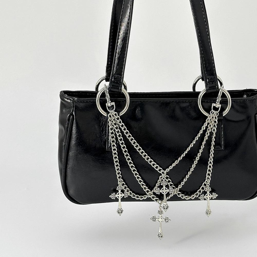 Fashion Multi-layer Bag Chain Metal DIY Handbag Charm Bag Accessories Star Pearl Acrylic Beaded Keychain
