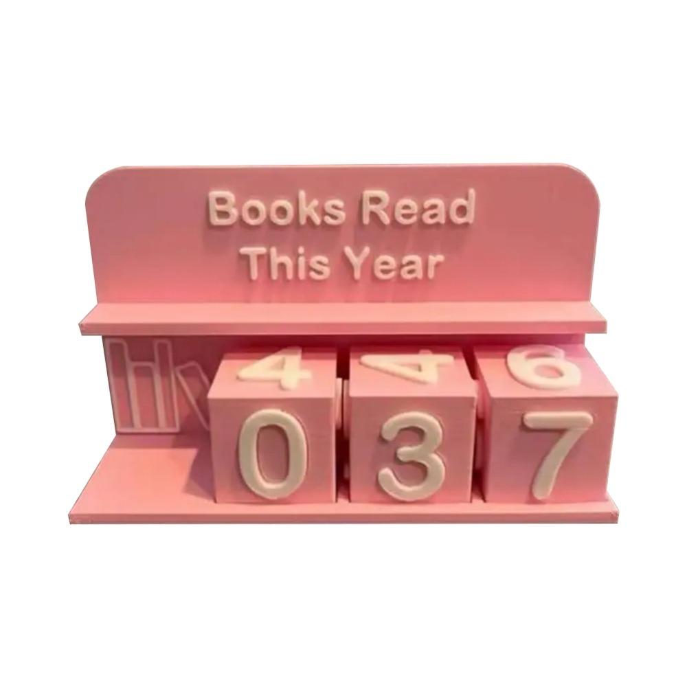 Wear Resist 3D Book Read Counter 3D Printed Reading Log New Bookshelf Counter  Librarian Desk