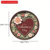 2D Flat Happy Valentine's Day Wooden Wall Hanging Decor - цветы Универсальный праздничный деревянный кулон, украшение для дома, приветственный знак, декор для вечеринки, дерево