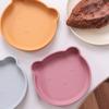 Color Kids 1 шт. Мультяшный медведь Силиконовая миска для кормления Нескользящая посуда Тарелки Не содержит БФА Младенец Малыш Еда Детская посуда