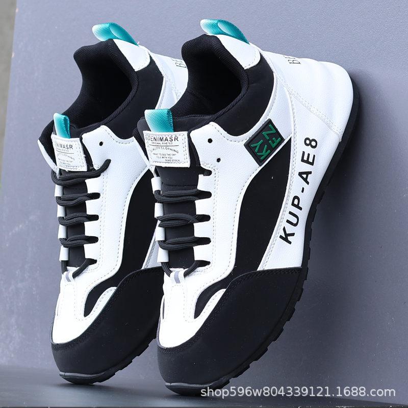 2024 новая осенне-зимняя коллекция, мужская обувь, кожаная спортивная обувь, универсальный тренд, водонепроницаемая мягкая подошва, беговая повседневная обувь