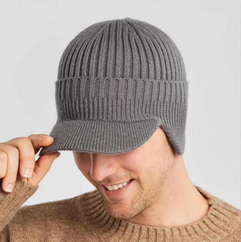 Теплая шапка зимняя с флисовой подкладкой мужская шапка-ушанка зимняя холодостойкая трикотажная мужская шапка шерстяная маска для мотоциклиста