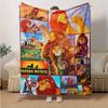 1pc. Cartoon Lion King Print Blanket, Home Decor Gift for All Seasons, Soft and Cozy Throw Blanket, Perfect for Couch, Bed or Car, Ideal Pre