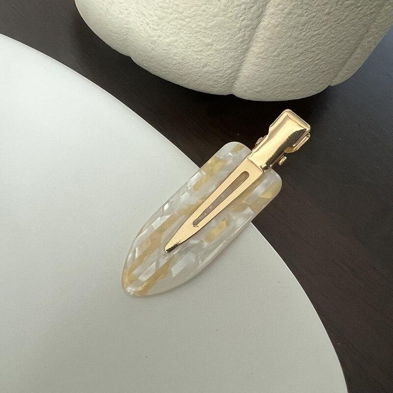 2/3/4/6 шт. ацетатные заколки для волос в Корейском стиле, золотисто-белые блестящие заколки для волос, головные уборы для девочек и женщин, аксессуары для волос