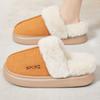 Cotton Slippers Large Size Home Indoor Fluffy Shoes Plush Slippers One Pedal Warm Half Drag Comfortable Cotton Shoes