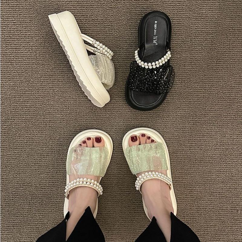 Женские сандалии, летние, новые, сетчатые, на танкетке, модные, на толстой подошве, пляжные, повседневные, женские сандалии, тапочки, Zapatillas Mujer