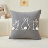 Square/Rectangular Easter Bunny Pillow Cover Plush Pillowslip Cartoon Throw Pillow Cover  Holiday