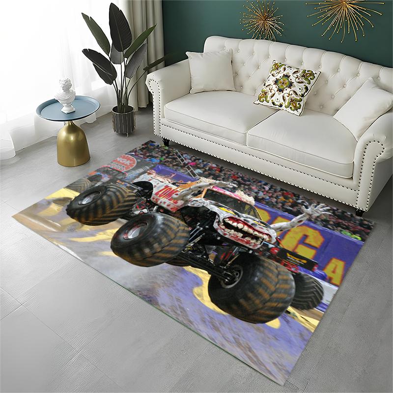 Мультяшный Монстр-Трак Monster Jam Нескользящий Ковер для Гостиной, Спальни, Игровой Комнаты, Коврик на Пол, Декор для Дома, Ковер в Детскую