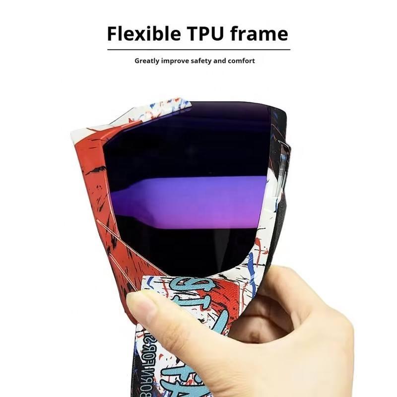 2026 Vibrant Frame Design Motocross Goggles UV400 Lens Lightweight Durable Adjustable Strap Outdoor Sports Riding Goggles