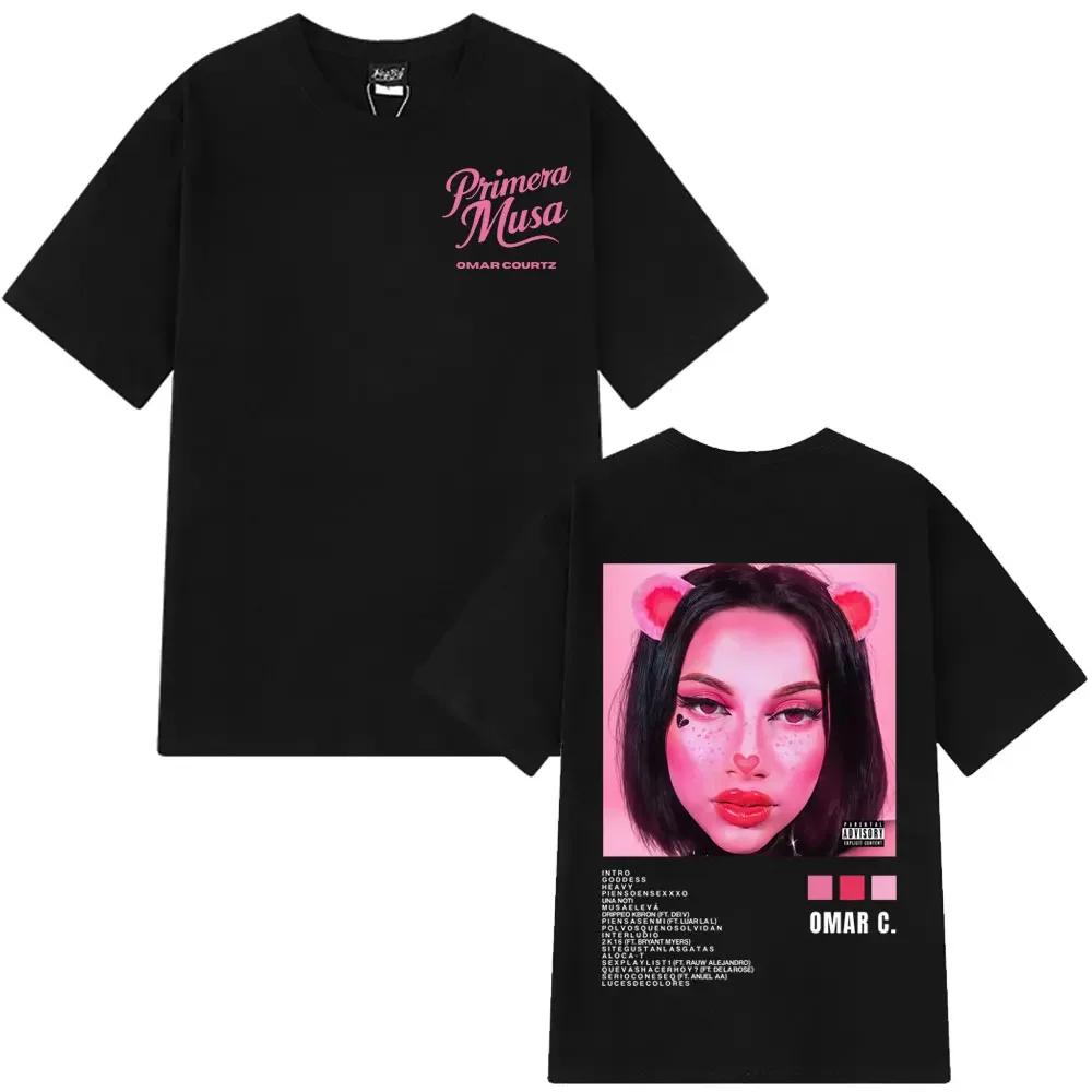 Rapper Omar Courtz Primera Musas Album With Pictures Unisexs And Wounisexs Fashion Summer Print 100 Pure Cotton Tshirt Black