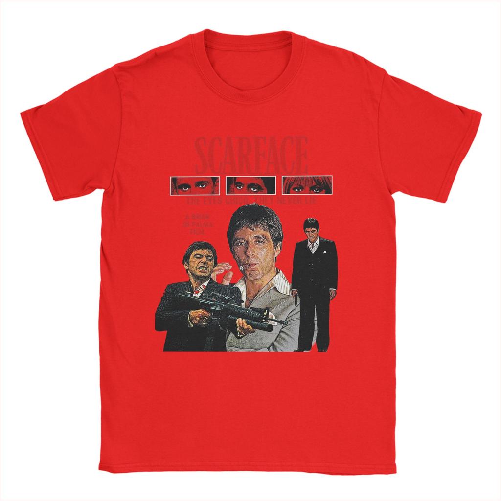 Футболка мужская Scarface 1983 Повседневная 100% Хлопок Футболки с круглым вырезом с коротким рукавом Топы с графическим принтом