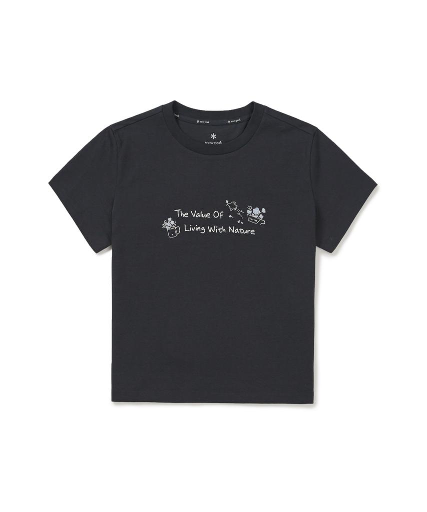 SNOWPEAK APPAREL Aerocool Женская укороченная футболка с буквенным принтом, короткий рукав (S26Mwfts25) Темно-синий
