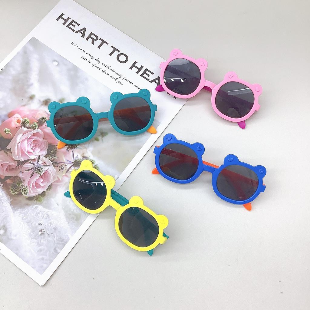Fashion Sunscreen Uv Protection Children'S Sunglasses Folding Cute Girls Sunglasses Children Concave Glasses