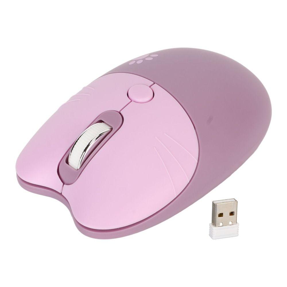 2.4G Cat Wireless Mouse Plug Play Cute Mouse Funny Wireless Mouse Office