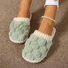 Мягкие хлопковые тапочки для женщин, повседневные тапочки из искусственного меха, удобные толстые подошвы, теплые домашние тапочки