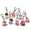 K-pop Брелок для ключей с женской группой «Охотники на демонов»: Милый акриловый брелок для школьной сумки Lumi, Zoe, Mira & Qin Yu