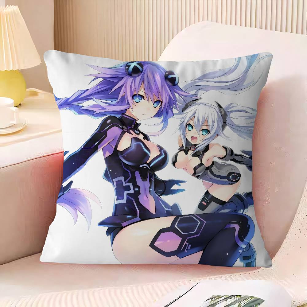 H-Hyperdimension N-Neptunia Office Cushion Pillowcase Car Cushion Cover45X45CM Lumbar Pillowcase Sofa Pillowcover