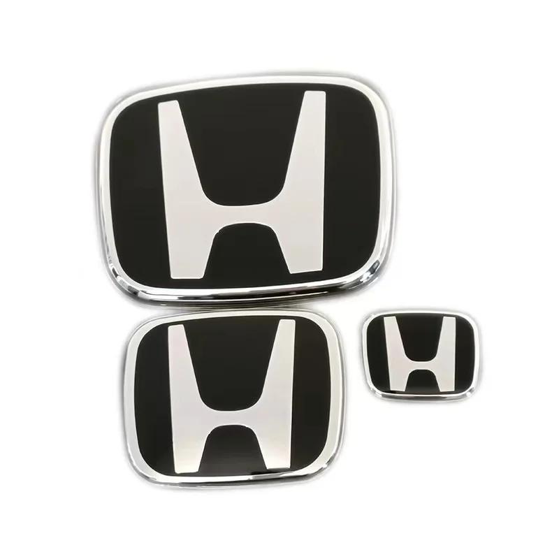 pcdwy7 Car Steering Wheel Emblem H-Sticker For Honda Civic Accord City CRV Jade Fit Odyssey Hybrid Red Black Blue Interior Modification
