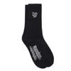 MAGOODGAN Athletic 9402 Heart Embroidered Black Sports Socks
