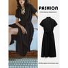 Za2024 Summer New Product Women's Clothes Fashion Style Belt Short Sleeve Shirt Style Dress 2183246 800