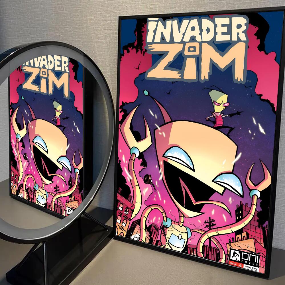 1 шт. Постер I-Invader Zim Постер Бумажный принт Дом Гостиная Спальня Прихожая Бар Кафе Искусство Живопись Украшение