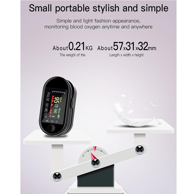 CE FDA Пульсоксиметр на кончике пальца Монитор насыщения крови кислородом TFT-дисплей