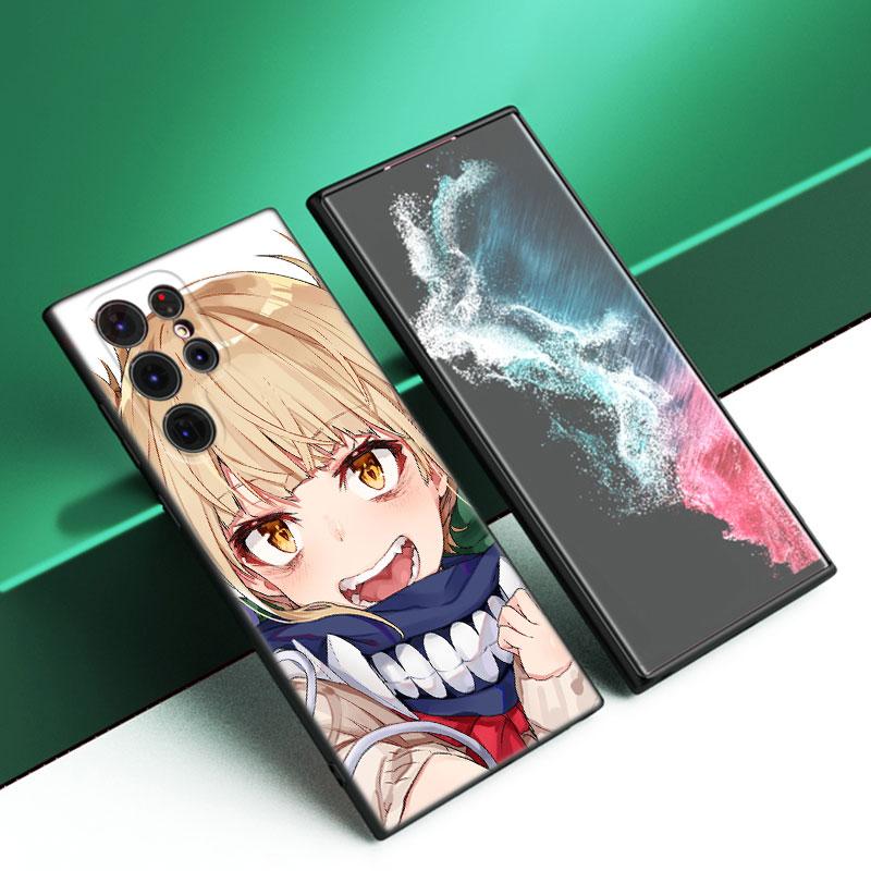 Anime Himiko Toga Black Silicone Phone Case For Samsung Galaxy S23 S21 S20 FE S24 S22 Ultra S10E S10 S9 S8 Plus