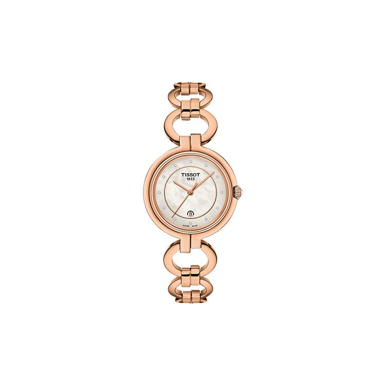 Tissot Женские часы из коллекции Flamenco с кварцевым механизмом, 26 мм, циферблат цвета перламутра T094.210.33.116.01