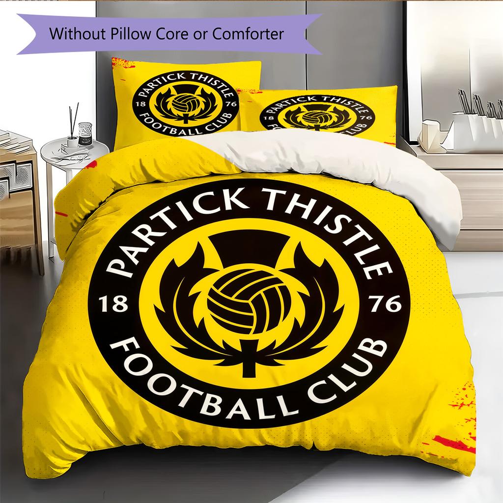 Partick Thistle F.C. Pattern Bedding Quilt Set Home Decoration Gift (1 * duvet cover + 2 * pillowcase without core)