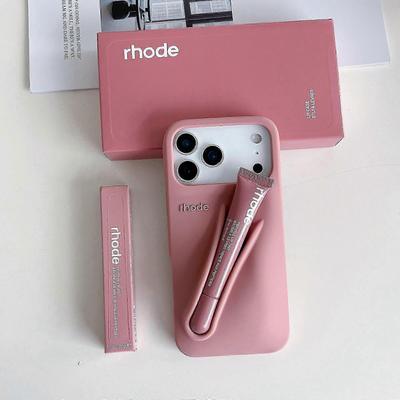 Чехол для телефона Rhode с блеском для губ для iPhone 16 15 14 13 12 17 11 Pro Max Plus Lip