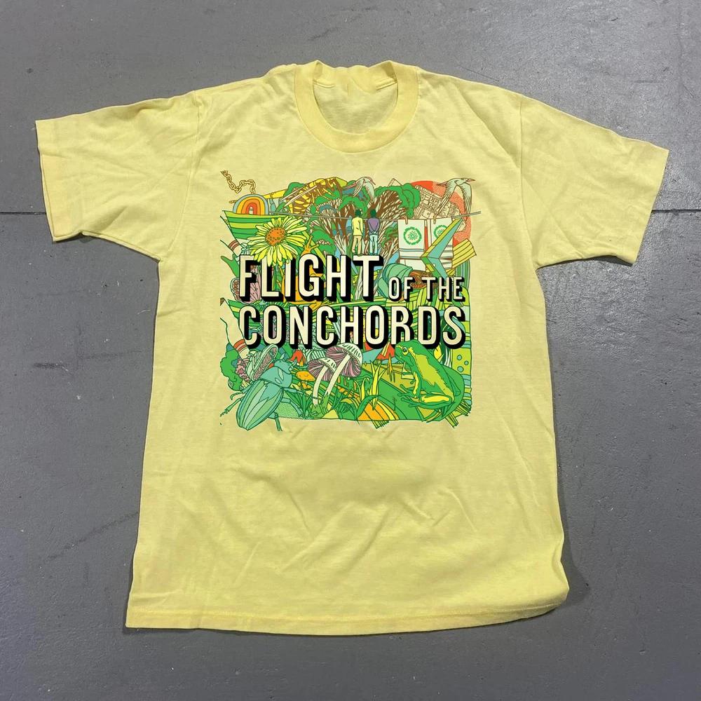 Flight Of The Conchords Yellow Cotton Shirt All Size Cl623