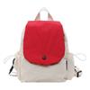 College Student Class for Women's Backpack Canvas Lightweight Small Schoolbag Casual Contrasting Color Handbag Women