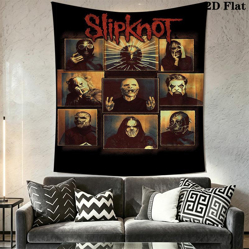 Dark Metal Tapestry Slipknot'S Mystic Design Tapestry Background Cloth Wallmounted Wall Covering Decoration Home Decor Wall Decoration