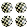 4 шт. Универсальные колпаки на ступицу колеса автомобиля, черная и белая сетка