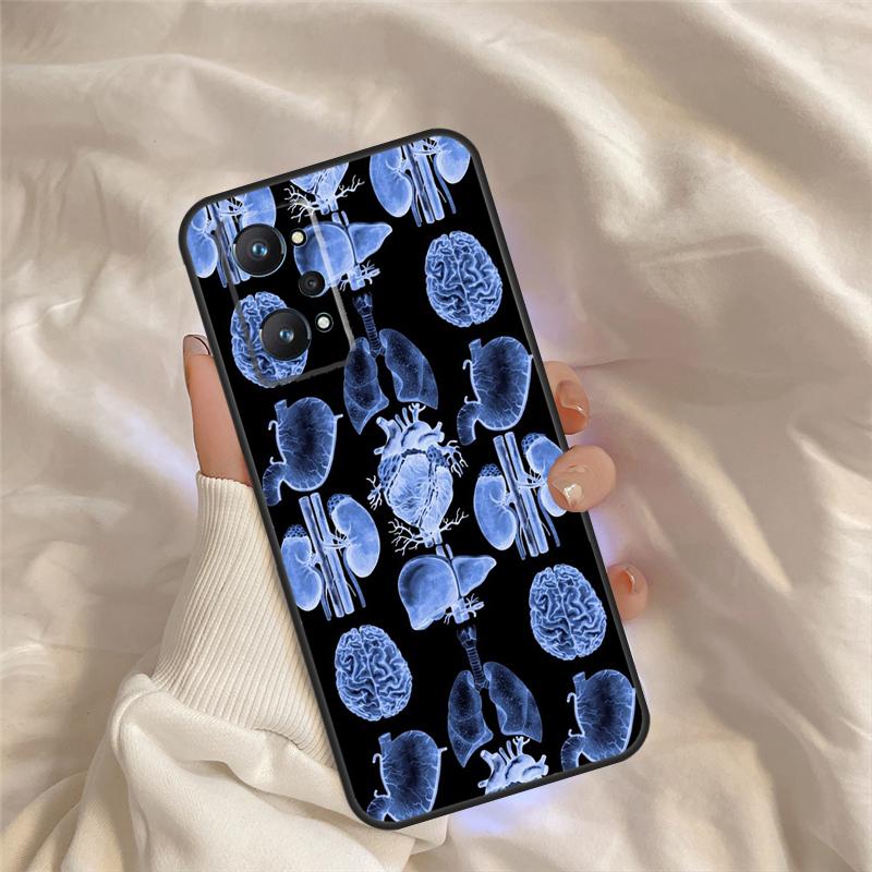 Медицинский Человеческие Органы Мозг Чехол Для Realme C75 C67 C63 C55 C51 C61 C53 C35 C65 C71 11 12 13 14 Pro Plus GT6 GT7 15 Pro