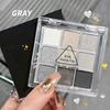 Dark Punk Smoky Nine-color Eyeshadow Palette Black and White Gray Metallic Pearlescent Matte Silver Party Stage Makeup