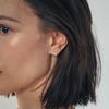 [Серебро 925 пробы] Deux.silver.214 / гладкая серьга