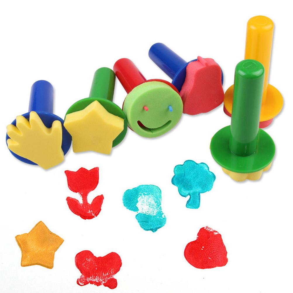 30pcs Kids Painting Brushes Set Fun Child Early Learning Sponge Painting Brushes Kit