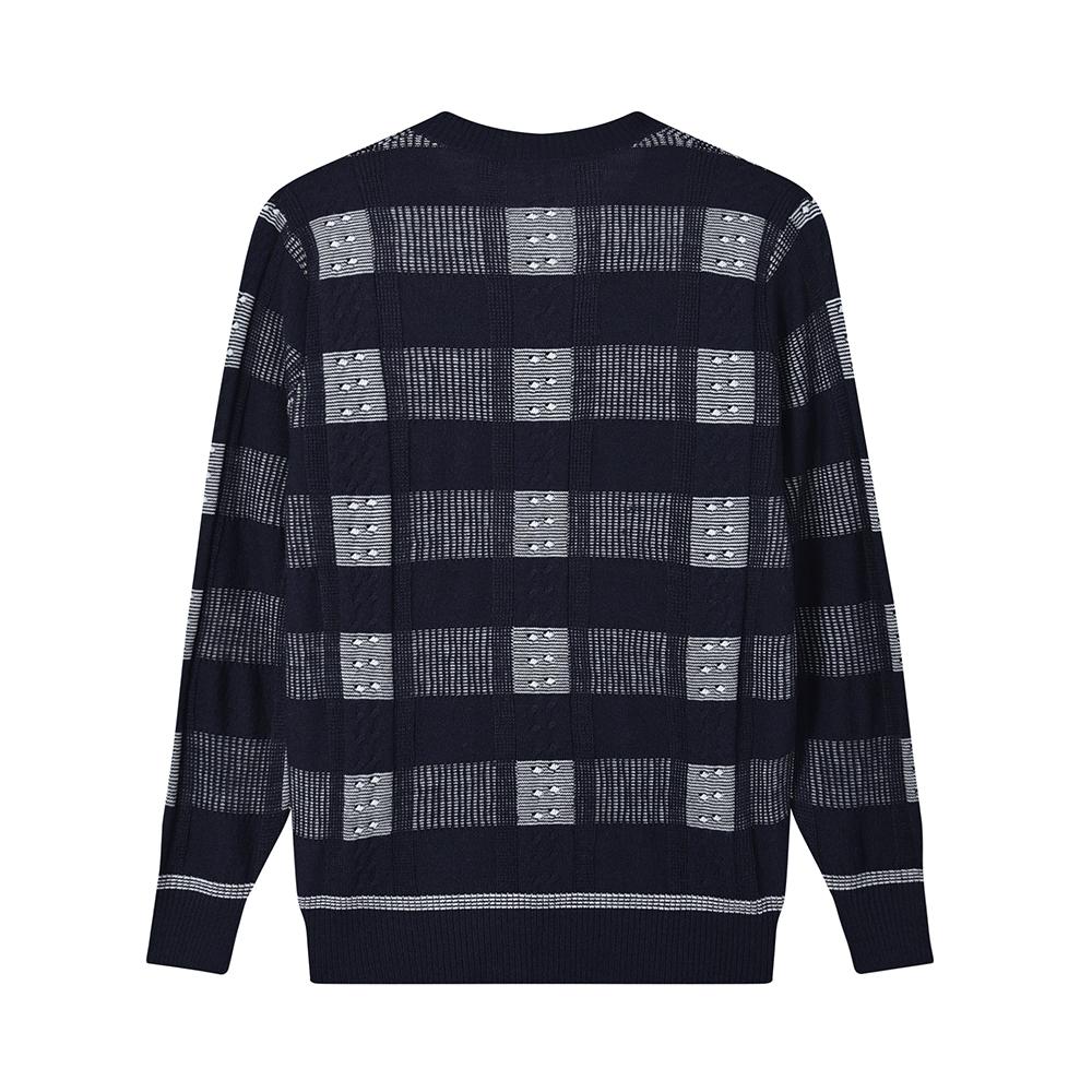 Mens Sweater Regular Fit V Neck Knitted Jumper Diamond Pattern Argyle Pullover Sweaters
